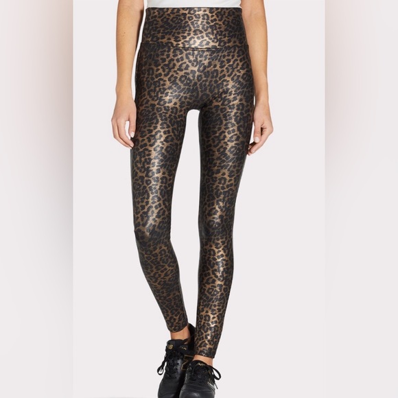SPANX Pants - Spanx Faux Leather Leopard Leggings